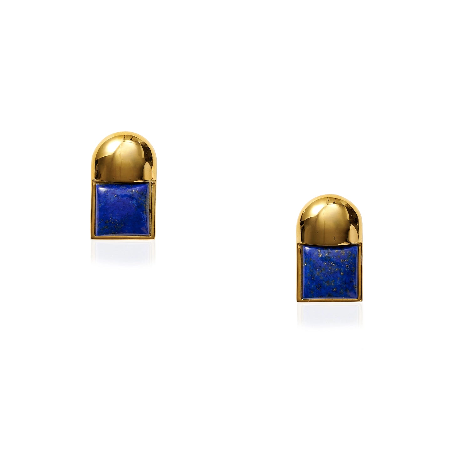 Catherine Canino, Cubism Lapis Lazuli Post Earrings