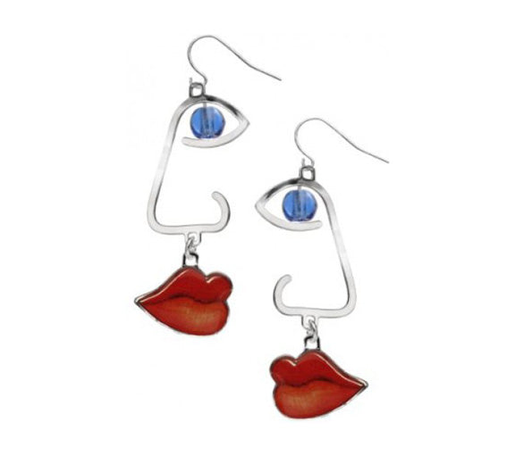 David Howell, Cubist Profile Earrings