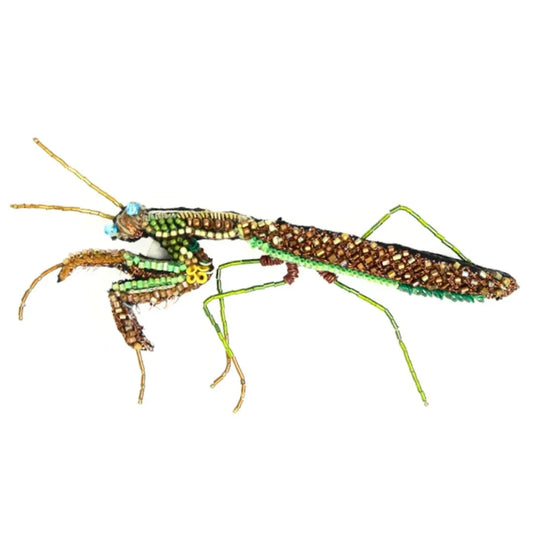 Dhruti & Seema Bawa, Green Mantis Brooch Pin