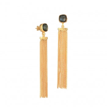 Matthias Dorbath, Labradorite Tassel Earrings