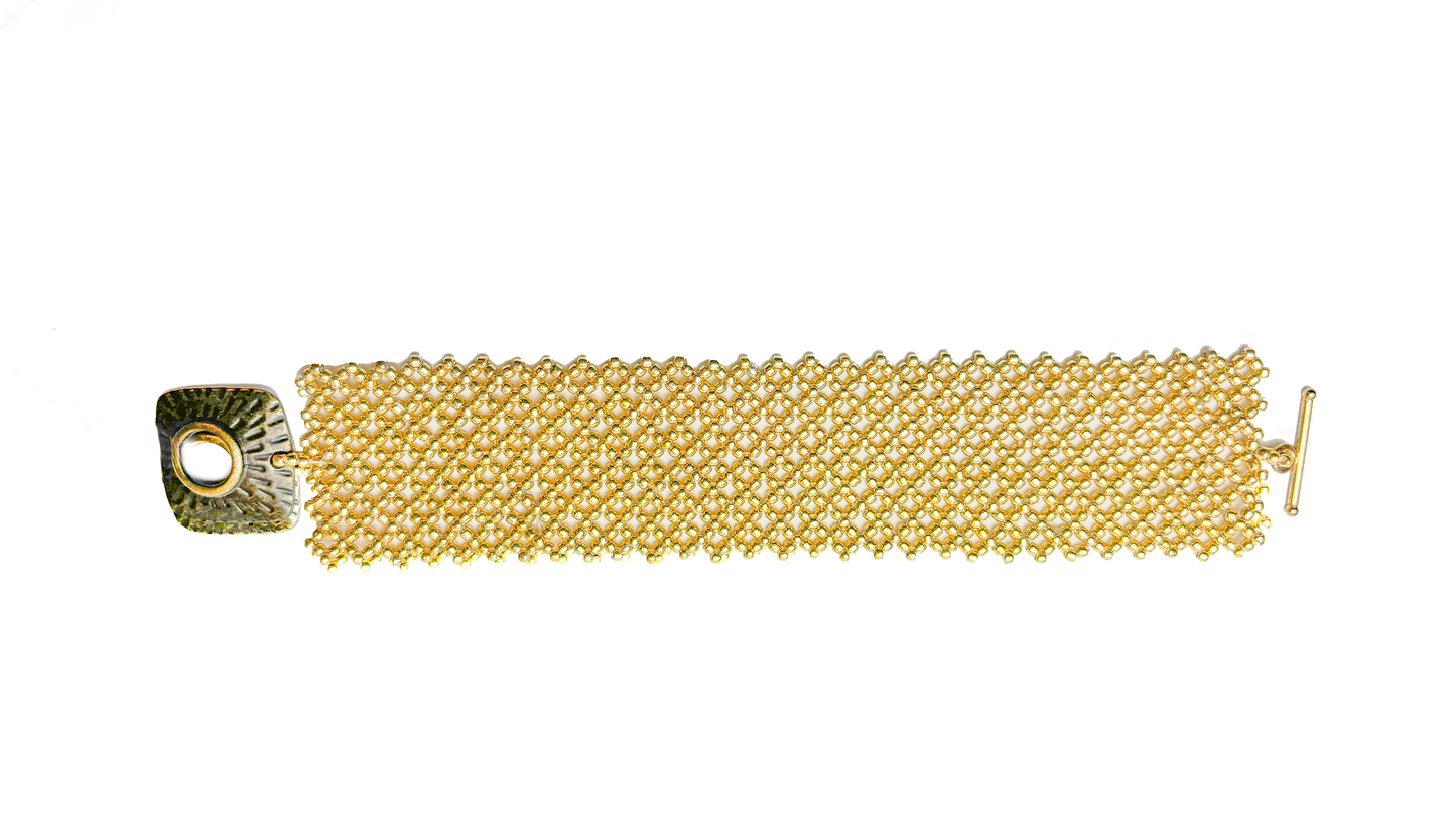 Sue Klein, Gold Seed Bead Bracelet