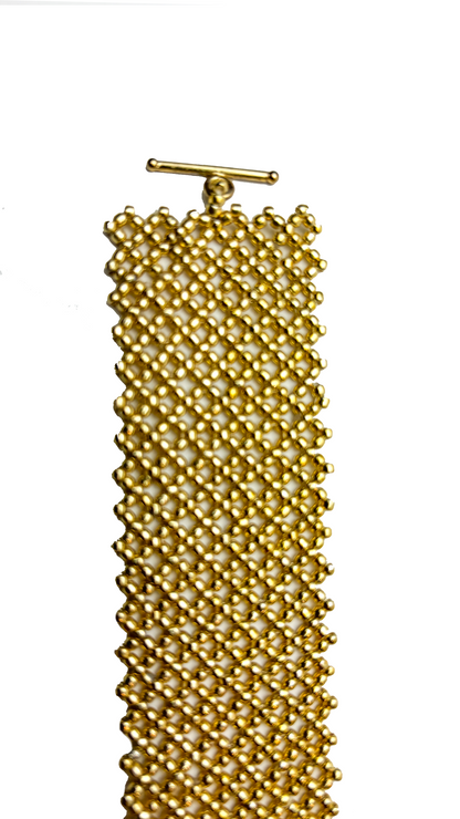 Sue Klein, Gold Seed Bead Bracelet