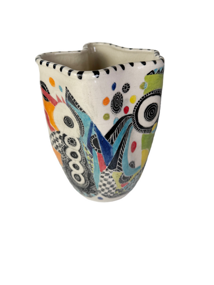 Joanne Jaffe, Tall Ceramic Squiggly Vase