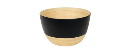 Matte Two-Tone Bamboo Bowls, 8.6" D x 5.5" H