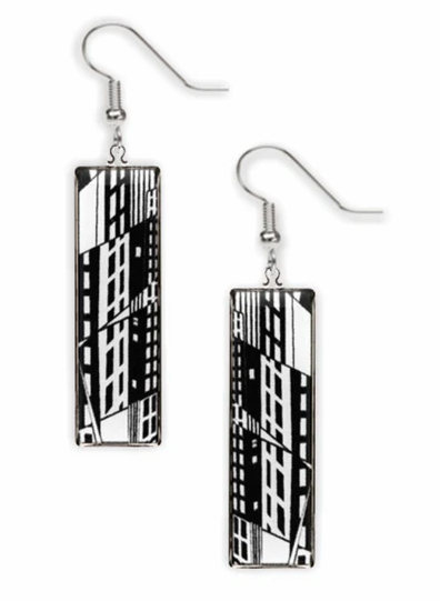 David Howell, Manhattan Building Print Earrings