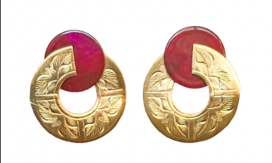 John Michael Richardson, Broken Circle Earrings, 1" D