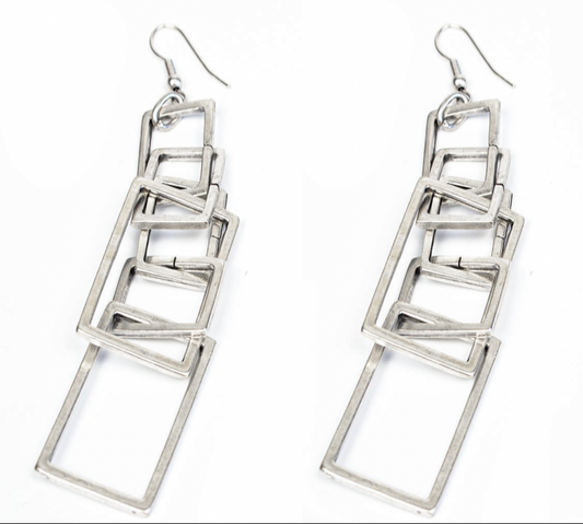 Chain of Boxes Earrings