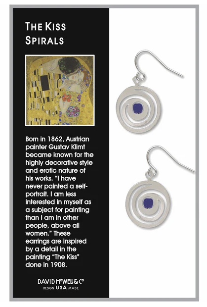 David Howell, The Kiss Spiral Earrings