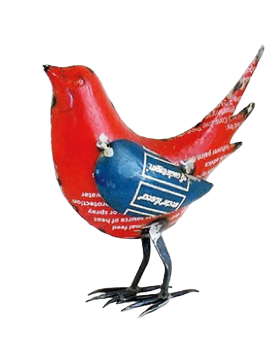 Reclaimed Metal Red Bird