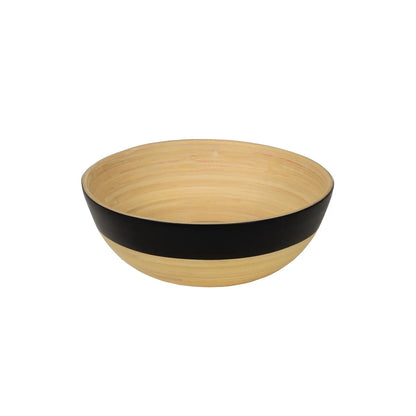 Matte Two-Tone Bamboo Bowls, 7" D x 3" H