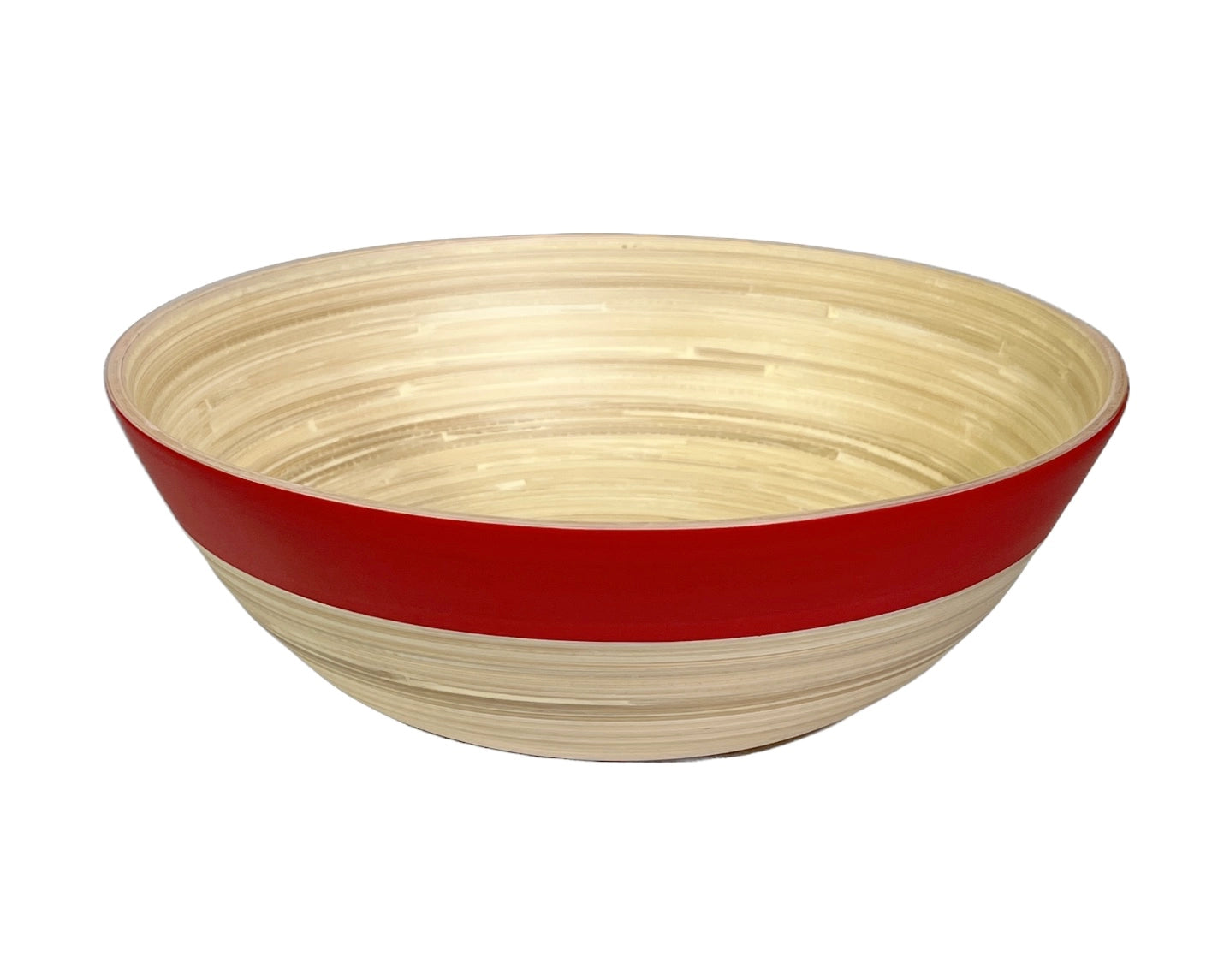 Matte Two-Tone Bamboo Bowls, 11.7" D x 3.9" H