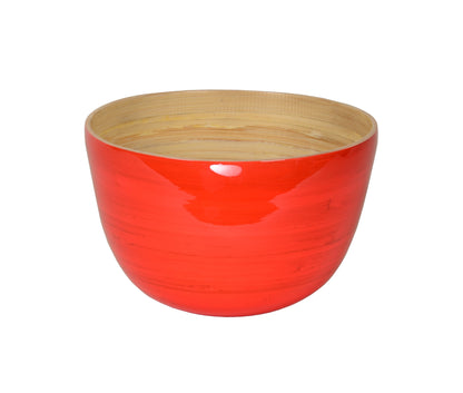 Lacquered Bamboo Bowls, 8.6" D x 5.5" H