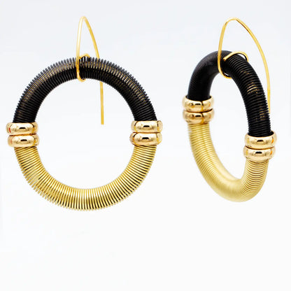 Lorraine Sayer, Circle Piano Wire Earrings