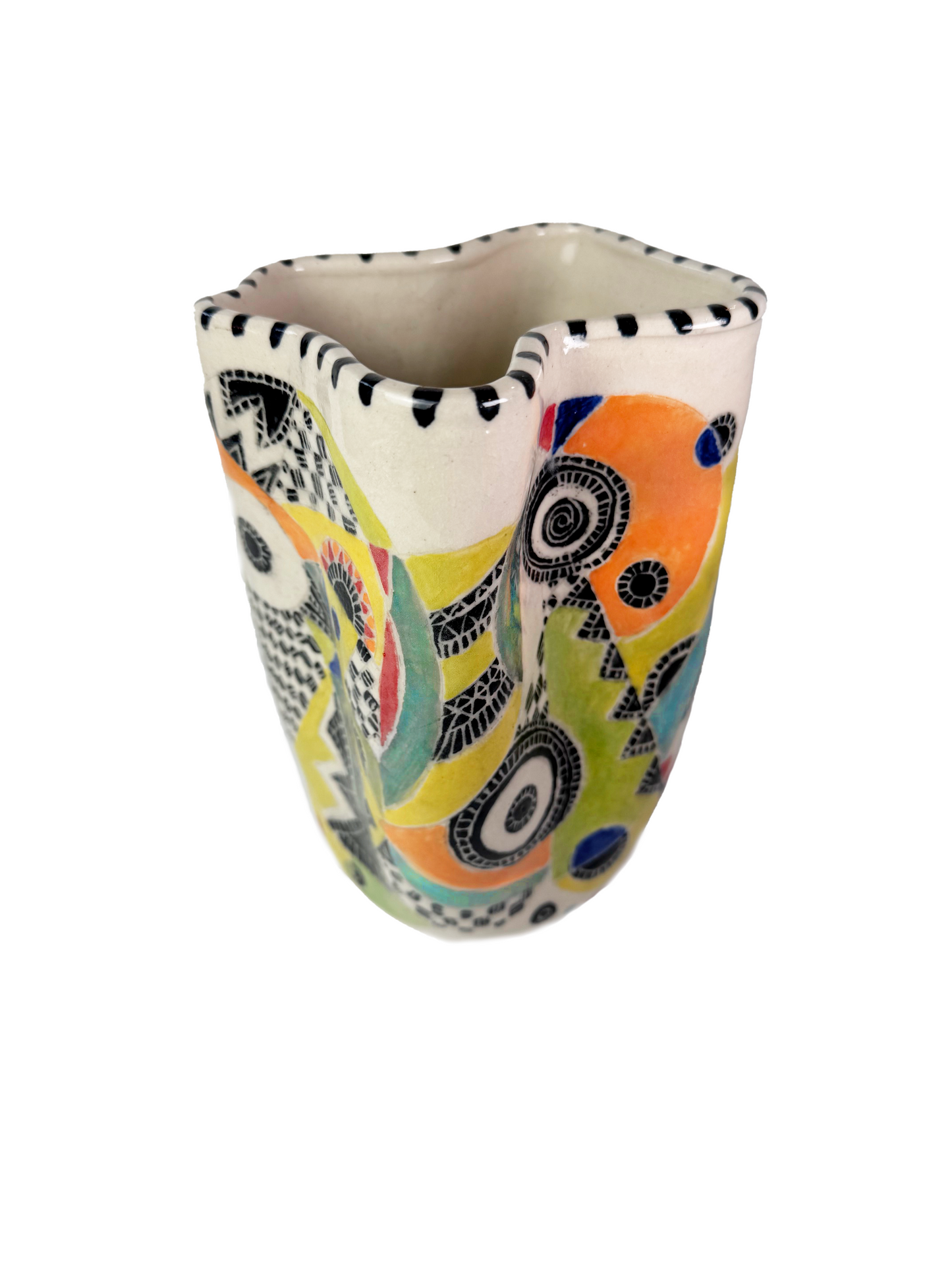 Joanne Jaffe, Tall Ceramic Squiggly Vase