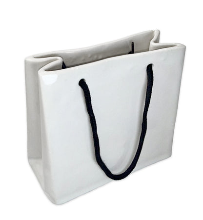 Kevork Cholakian, Small Ceramic Paper Gift Bag Vases