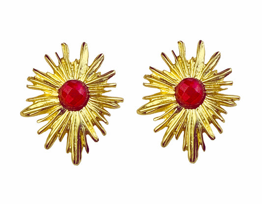 Matthias Dorbath, Sunburst Ruby Earrings