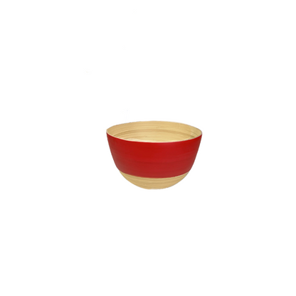 Matte Two-Tone Bamboo Bowls, 8.6" D x 5.5" H