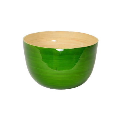 Lacquered Bamboo Bowls, 8.6" D x 5.5" H