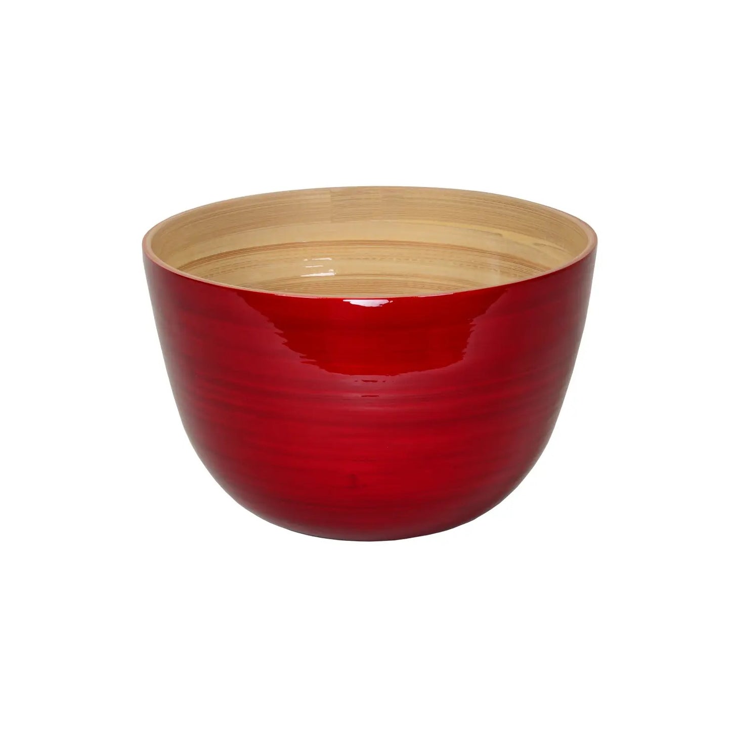 Lacquered Bamboo Bowls, 8.6" D x 5.5" H