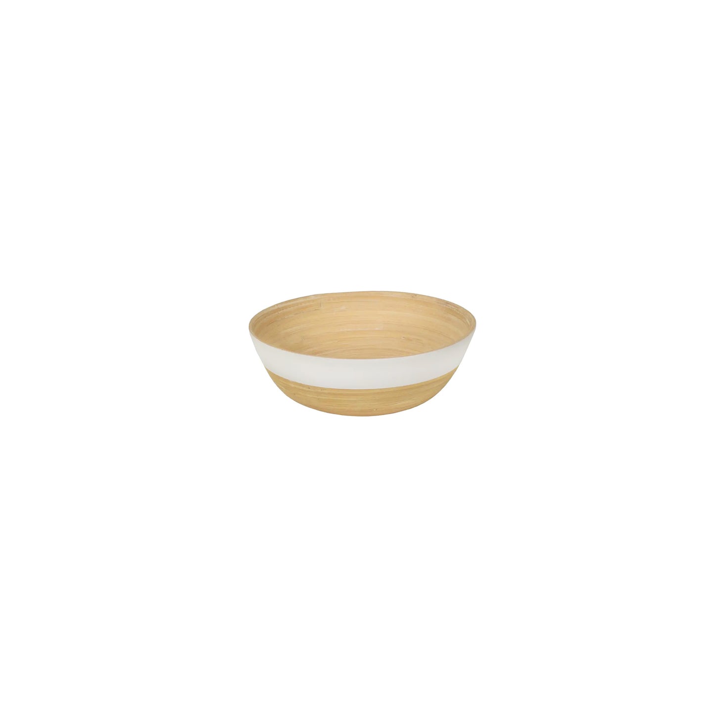 Matte Two-Tone Bamboo Bowls, 7" D x 3" H